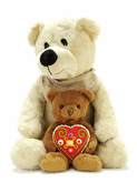 Ours en peluche avec c&oelig;ur d'amour tendre